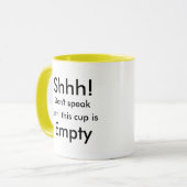 Spreek geen koffie-Mok. Mok (Voorkant links)