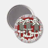 Spreek geen kwaad Sock Monkeys magneet (Voorkant / Achterkant)