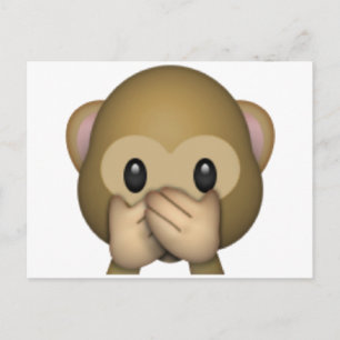 Spreek geen zwarte aap - Emoji Briefkaart