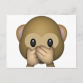 Spreek geen zwarte aap - Emoji Briefkaart (Voorkant)