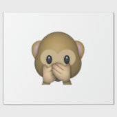 Spreek geen zwarte aap - Emoji Cadeaupapier (Vlak)