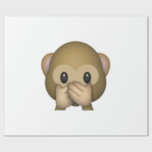Spreek geen zwarte aap - Emoji Cadeaupapier