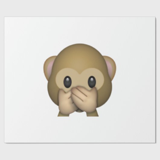 Spreek geen zwarte aap - Emoji Cadeaupapier (Vlak)