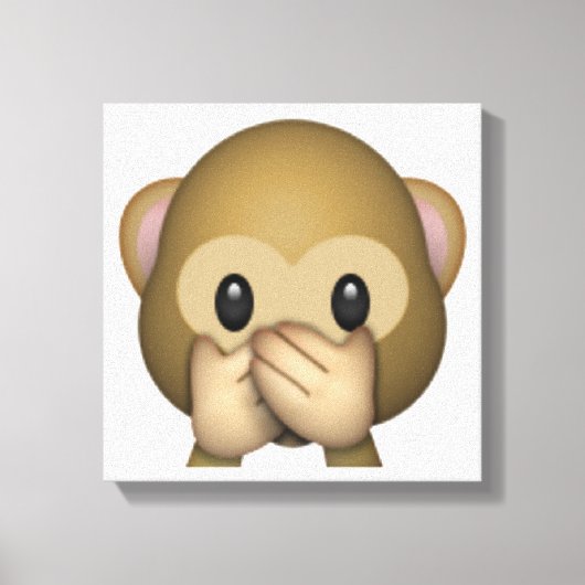 Spreek geen zwarte aap - Emoji Canvas Afdruk (Voorkant)