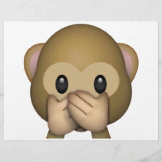 Spreek geen zwarte aap - Emoji Flyer (Voorkant)