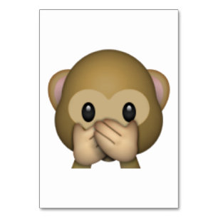 Spreek geen zwarte aap - Emoji Kaart