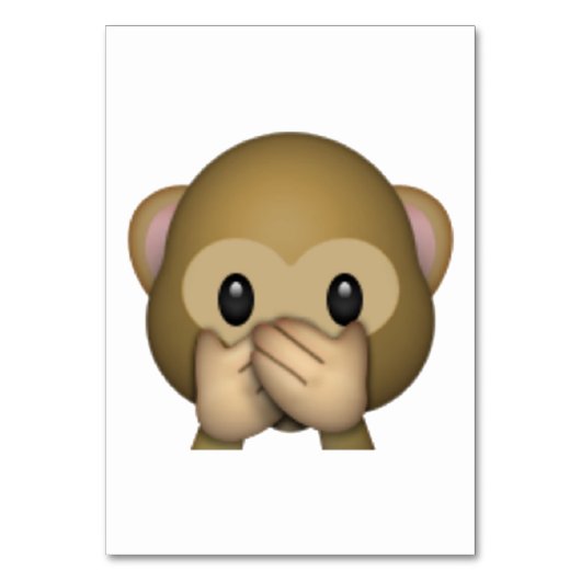 Spreek geen zwarte aap - Emoji Kaart (Voorkant)