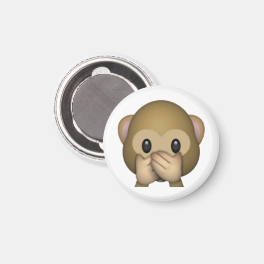Spreek geen zwarte aap - Emoji Magneet (Voorkant / Achterkant)