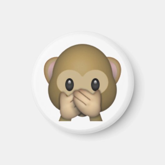 Spreek geen zwarte aap - Emoji Magneet (Voorkant)