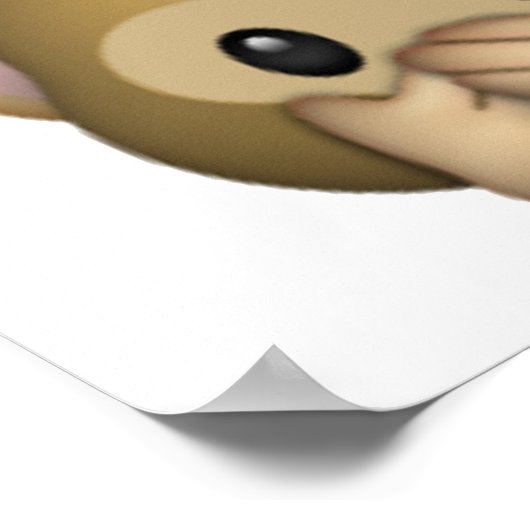 Spreek geen zwarte aap - Emoji Poster (Hoek)
