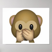 Spreek geen zwarte aap - Emoji Poster (Voorkant)