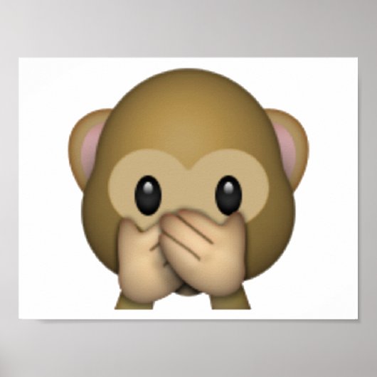 Spreek geen zwarte aap - Emoji Poster (Voorkant)
