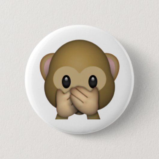 Spreek geen zwarte aap - Emoji Ronde Button 5,7 Cm (Voorkant)