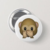Spreek geen zwarte aap - Emoji Ronde Button 5,7 Cm (Voorkant /achterkant)