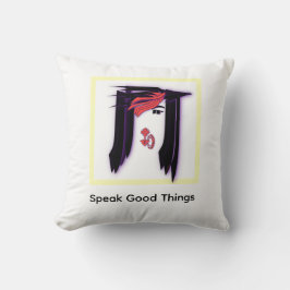 Spreek Goede Dingen Gezicht Design Kussen