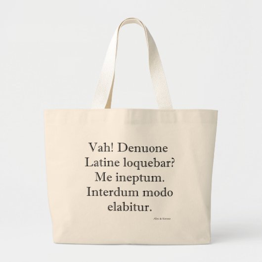 Spreek ik weer Latijn? Schoudertas Grote Tote Bag (Voorkant)