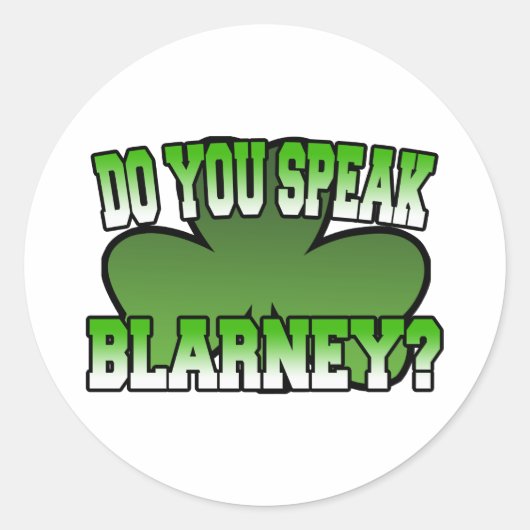 Spreek je Blarney Sticker? Ronde Sticker (Voorkant)