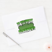 Spreek je Blarney Sticker? Ronde Sticker (Envelop)