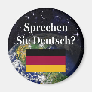 Spreek je Duits? Vlag & aarde Magneet