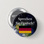 Spreek je Duits? Vlag & aarde Ronde Button 5,7 Cm (Voorkant /achterkant)