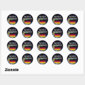 Spreek je Duits? Vlag & aarde Ronde Sticker (Vel)