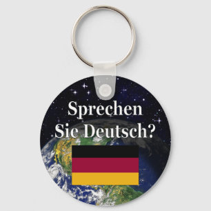 Spreek je Duits? Vlag & aarde Sleutelhanger