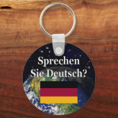 Spreek je Duits? Vlag & aarde Sleutelhanger (Voorkant)