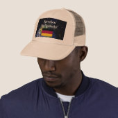Spreek je Duits? Vlag & aarde Trucker Pet (In situ)