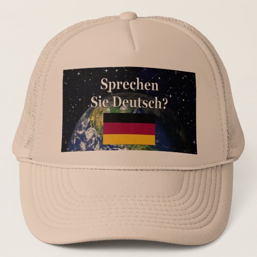 Spreek je Duits? Vlag & aarde Trucker Pet (Voorkant)
