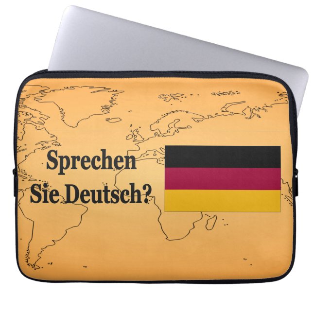 Spreek je Duits? Vlag bf Laptop Sleeve (Voorkant)