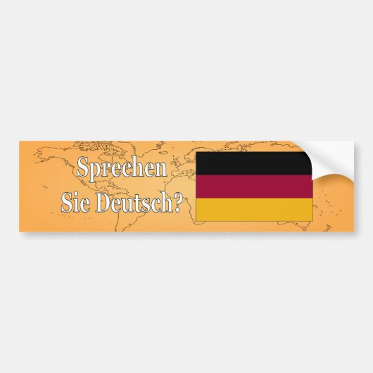 Spreek je Duits? Vlag wf Bumpersticker (Voorkant)
