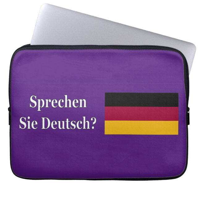 Spreek je Duits? Vlag wf Laptop Sleeve (Voorkant)