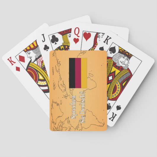 Spreek je Duits? Vlag wf Pokerkaarten (Achterkant)
