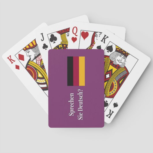 Spreek je Duits? Vlag wf Pokerkaarten (Achterkant)