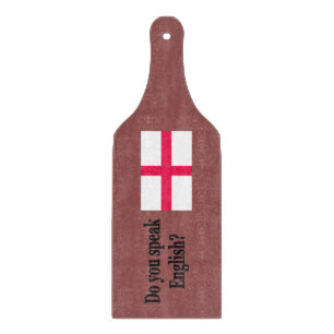 Spreek je Engels in English.Flag bf? Snijplank