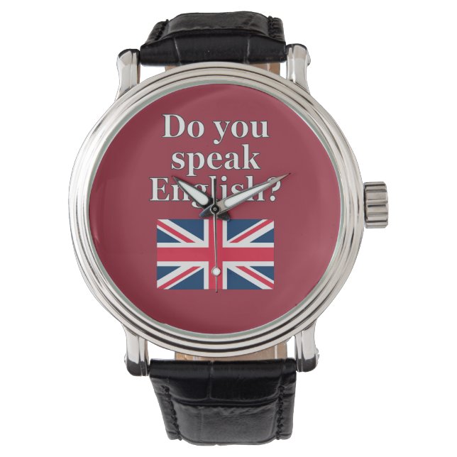 Spreek je Engels? Markering Horloge (Voorkant)