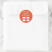 Spreek je Engels? Markering Ronde Sticker (Tas)