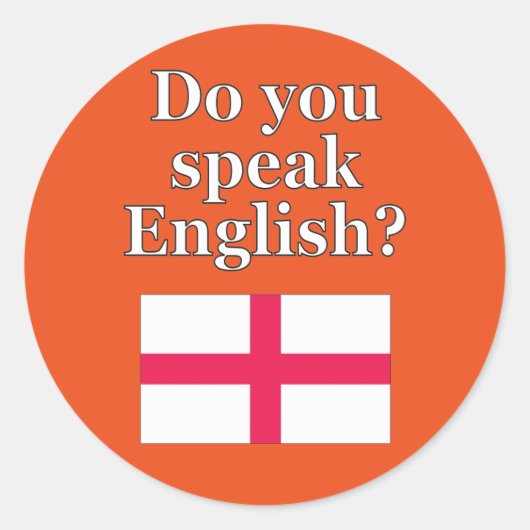 Spreek je Engels? Markering Ronde Sticker (Voorkant)