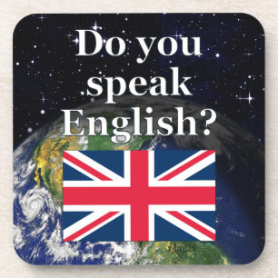 Spreek je Engels? Vlag & aarde Bier Onderzetter