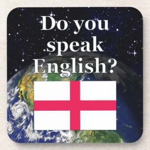 Spreek je Engels? Vlag & aarde Drankjes Onderzetter