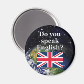 Spreek je Engels? Vlag & aarde Magneet (Voorkant / Achterkant)