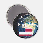 Spreek je Engels? Vlag & aarde Magneet (Voorkant / Achterkant)