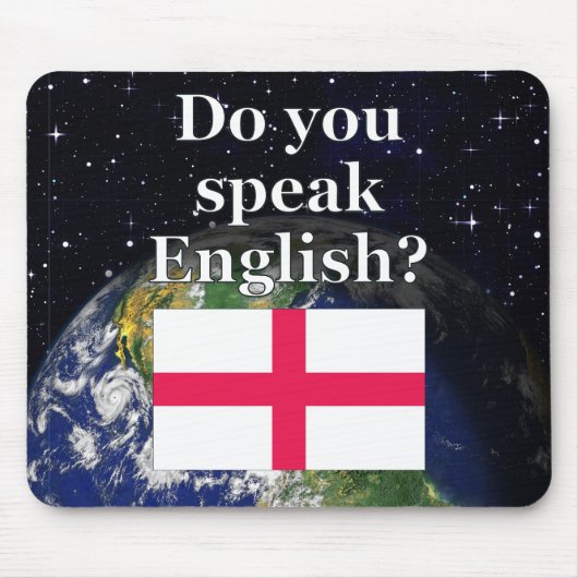 Spreek je Engels? Vlag & aarde Muismat (Voorkant)