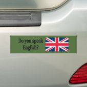 Spreek je Engels? Vlag bf Bumpersticker (Op auto)