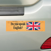 Spreek je Engels? Vlag bf Bumpersticker (Op auto)