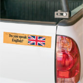 Spreek je Engels? Vlag bf Bumpersticker (Op Truck)