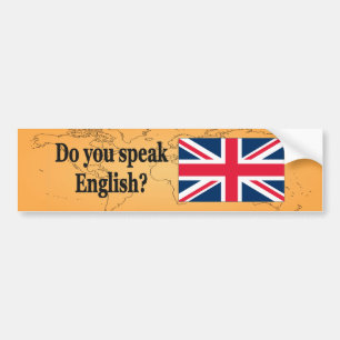 Spreek je Engels? Vlag bf Bumpersticker