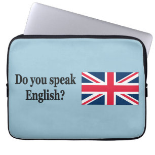 Spreek je Engels? Vlag bf Laptop Sleeve