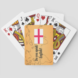 Spreek je Engels? Vlag bf Pokerkaarten
