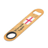 Spreek je Engels? Vlag bf Speed Flessenopener (Voorkant Gekanteld)